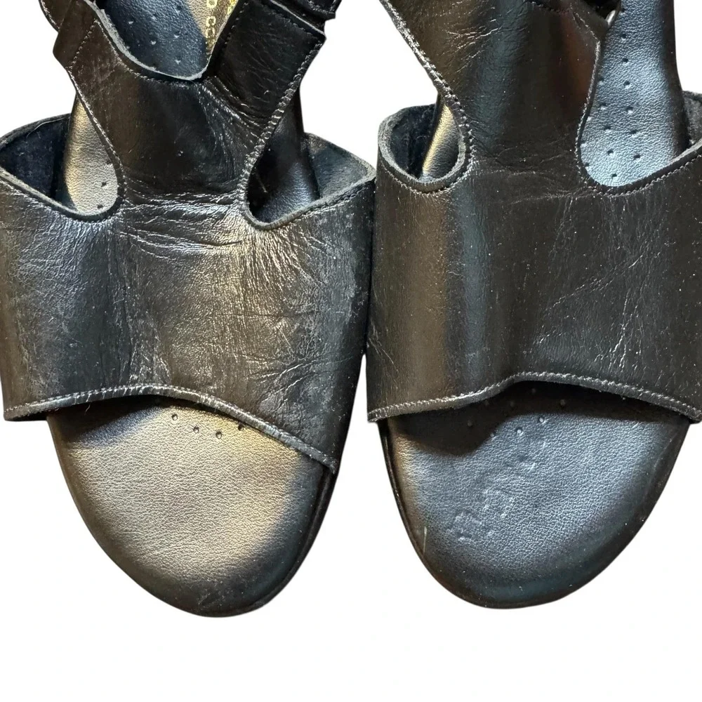 SAS Tripad Comfort‎ Shoes Womens Size 10 Wide Leather Low Heel Sandals L4 208830